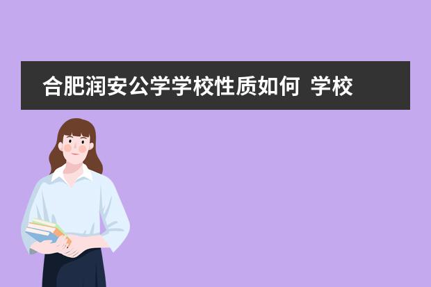 合肥润安公学学校性质如何 学校简介